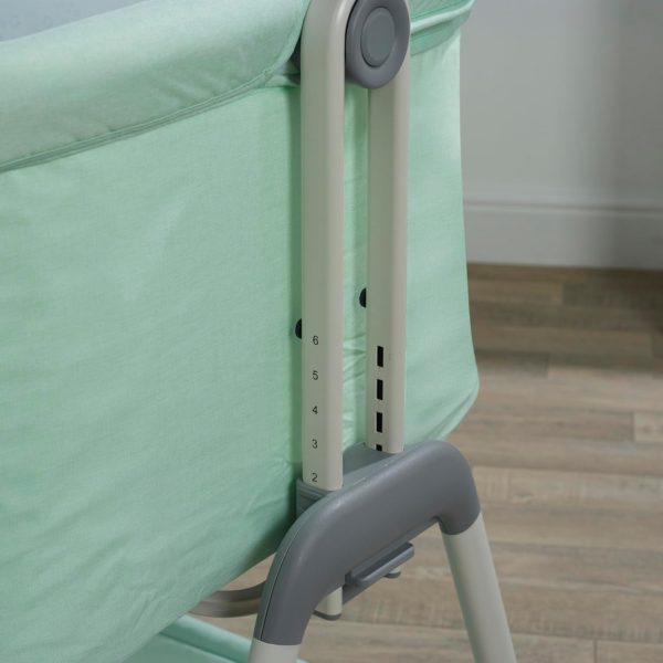 Snoozie Bedside Crib Misty Jade | Side Co Sleeper Baby Cot with Breathable Mesh Panel and Travel Bag - Image 5