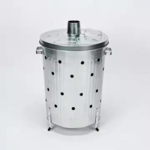 90 Litre Extra Large Galvanised Metal Incinerator, Garden Rubbish Fire Wood Burner