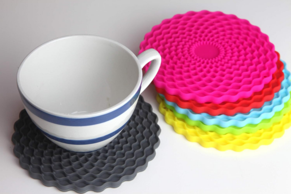 Multicoloured Drinks Coasters Set of 6 by Stone & Thyme - Image 6