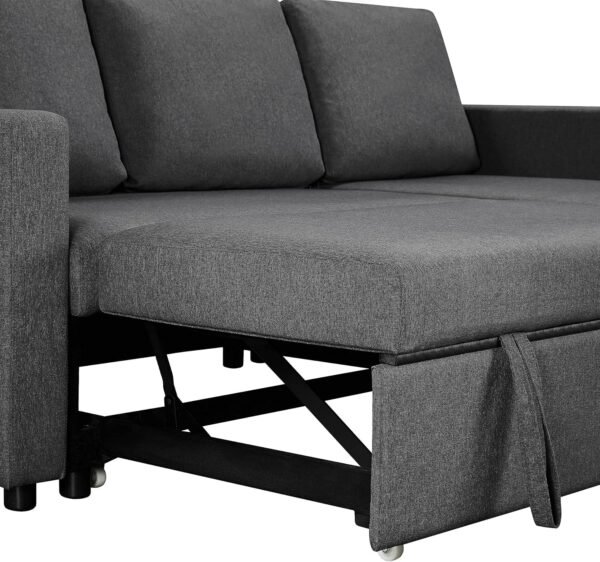 Sofa Bed L-Shaped Couch Sofa Corner Sofa 3 Seater Pull out Sofa Bed with Storage - Image 3