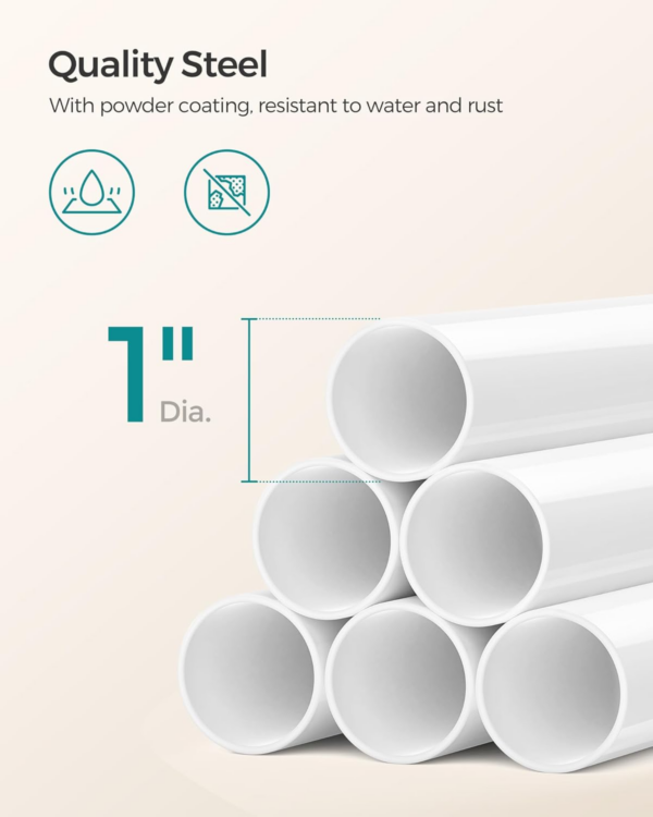 Shower Corner Shelf, 4-Tier Bathroom Shower Shelf, 85-305 cm Adjustable Shower Caddies, Bathroom Organiser - Image 4