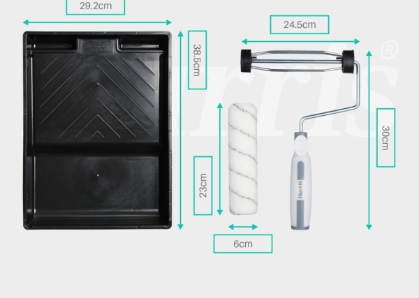 Seriously Good Walls & Ceilings Twin Medium Pile Paint Roller Set with Tray & Frame - Image 3