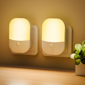2 Pack Plug in Night Light with Dusk to Dawn Photocell Sensor