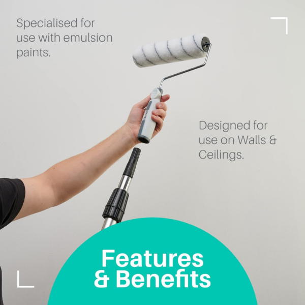 Seriously Good Walls & Ceilings Twin Medium Pile Paint Roller Set with Tray & Frame - Image 4