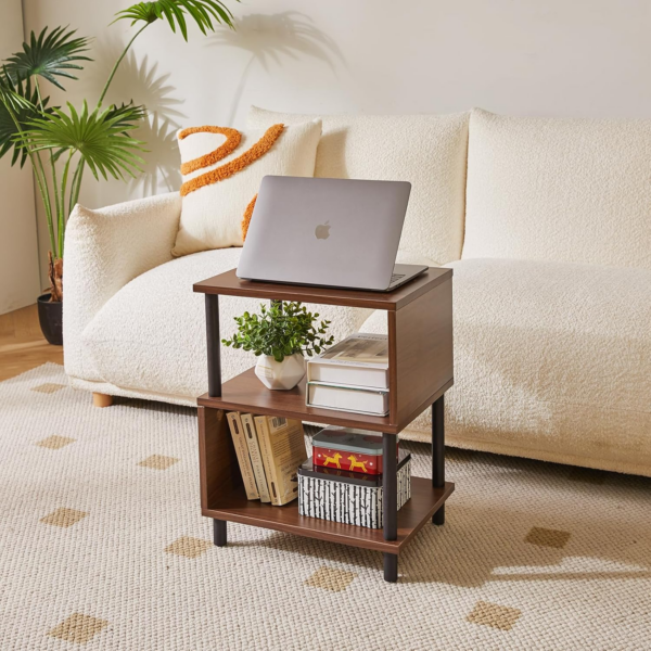 3 Tier Side End Table, Wooden Bedside Table, Modern Sofa Side End Table for Living Room - Image 2