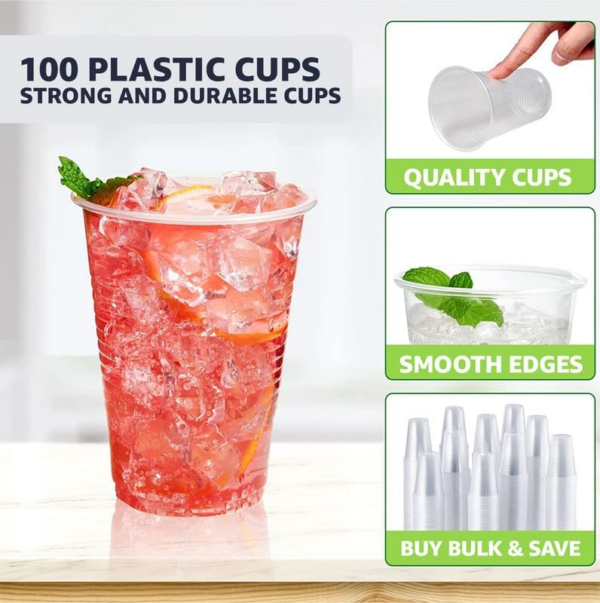 Drink Cups 100 x 180ml Clear Drink Cup for Water Coolers - Image 3
