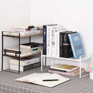 Wood Office Desk Shelf Organizer - Desktop Supplies Cute Dresser Top Organization Storage Rack and Cubicle