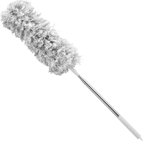 Extendable Microfiber Duster Duster with 108" Telescoping Extension Pole No Scratch to Ceiling Washable Hand Duster