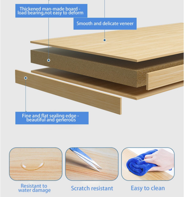 Book Shelf,Desk Shelf,Desk Shelves Freestanding Home and Office Supplies Storage - Image 4
