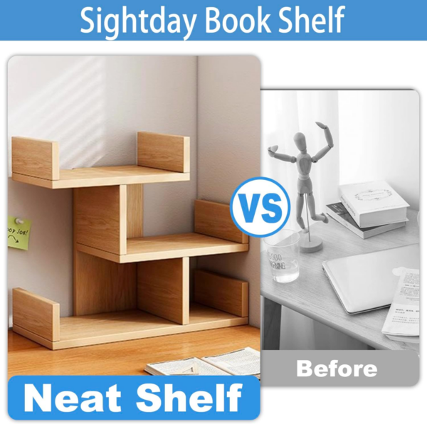 Book Shelf,Desk Shelf,Desk Shelves Freestanding Home and Office Supplies Storage - Image 3