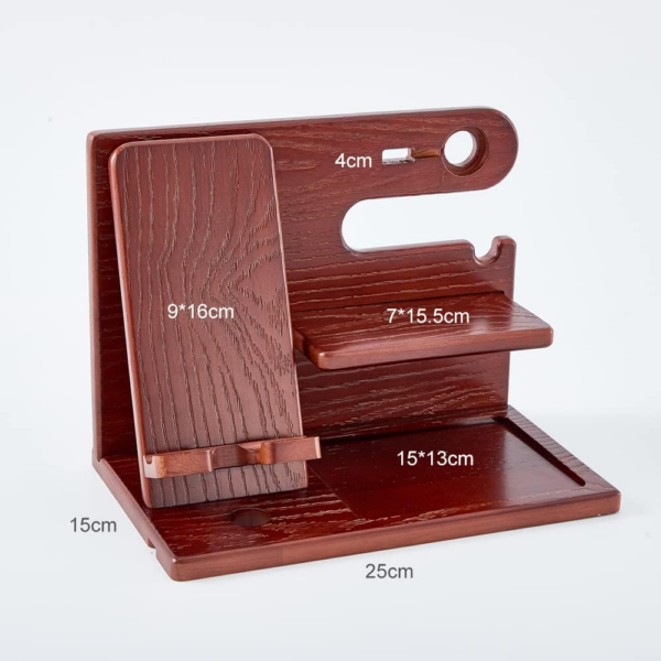 Gifts for Men Christmas Bedside Organiser -Wood Bedside Organiser Birthday Xmas Secret Santa Presents - Image 4