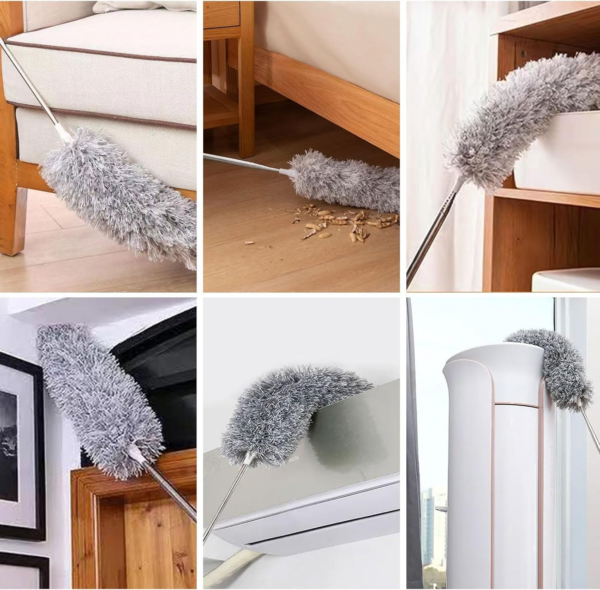 Extendable Microfiber Duster Duster with 108" Telescoping Extension Pole No Scratch to Ceiling Washable Hand Duster - Image 2