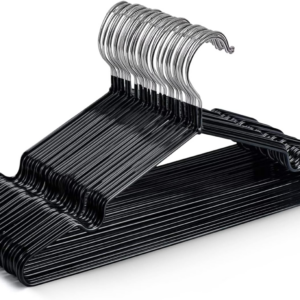 20 Pack Premium Rubber Coated Metal Hangers - Heavy Duty - Space Saving Organiser Clothes Hangers