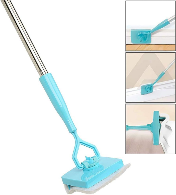 Broom Brush Cleaning Mop, Collapsible Baseboard Cleaner Glide Dust Extendable
