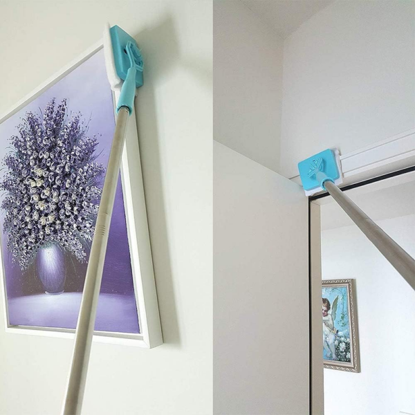 Broom Brush Cleaning Mop, Collapsible Baseboard Cleaner Glide Dust Extendable - Image 4