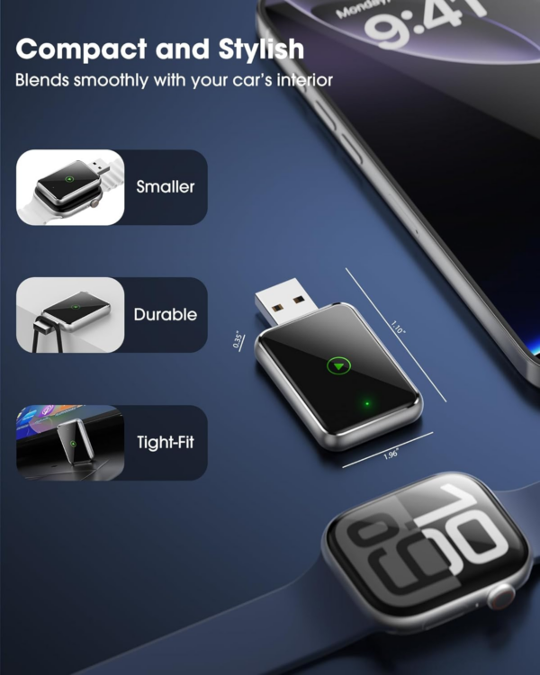 CarPlay Wireless Adapter for iPhone - Effortlessly Convert Wired to Wireless CarPlay, Plug-and-Play Setup, Broad Compatibility with iPhones - Image 4