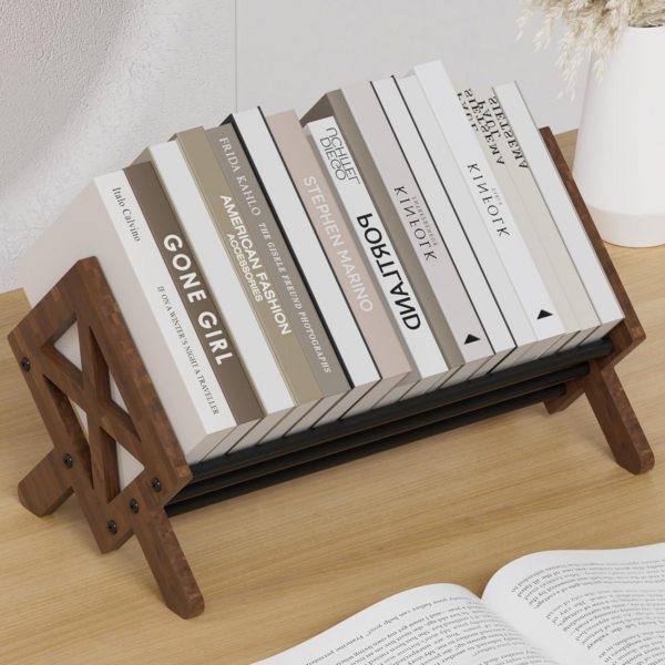 Wood Tilting Bookcase in Living Room/Home/Office - Image 6