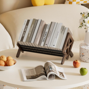 Wood Tilting Bookcase in Living Room/Home/Office