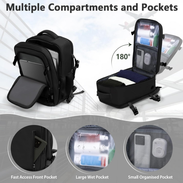 Cabin Bags 40×20×25 for Ryanair Underseat Carry-ons Travel Backpack Hand Luggage Bag - Image 7