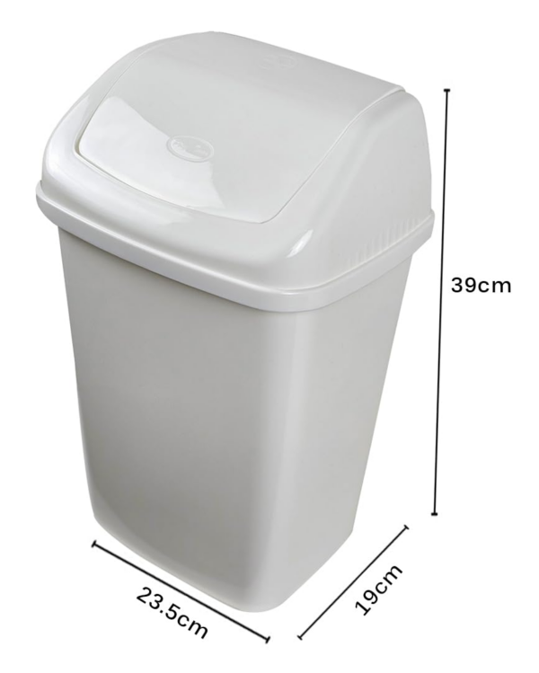 Bin 10 Liters For Home, Garden, Kitchen, Office and Bathroom Rubbish Recycle Plastic Waste Bin, Trash Can Dustbin with Swing - Image 5