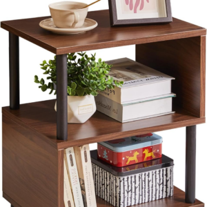 3 Tier Side End Table, Wooden Bedside Table, Modern Sofa Side End Table for Living Room