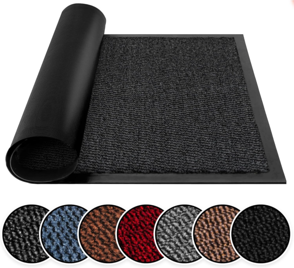 Washable Door Mats Indoor & Outdoor - Non-Slippery Heavy Duty - Stylish & Large Rubber - Perfect Dust Grabbing Doormats