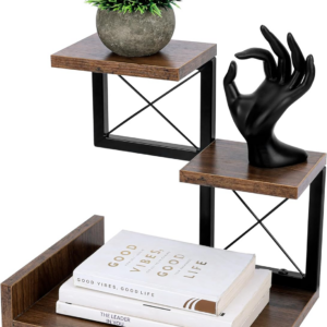 3-Tier Desk Hutch - Wooden Desktop Bookshelf/Desktop Organiser Featuring 3 Desk Shelves