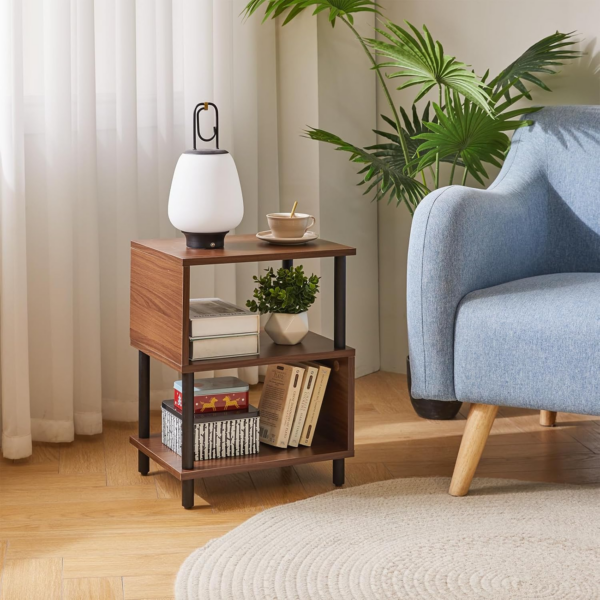 3 Tier Side End Table, Wooden Bedside Table, Modern Sofa Side End Table for Living Room - Image 2