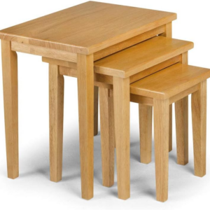 Bowen Light Oak Wood Cleo Nest of Tables