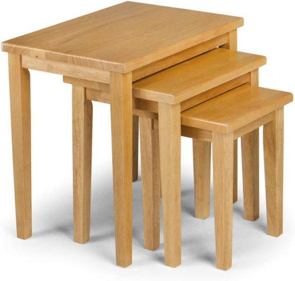 Bowen Light Oak Wood Cleo Nest of Tables