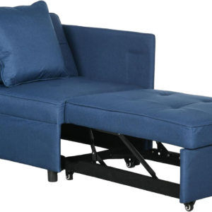 Convertible Single Sofa Bed with Thick Padded Seat, 3-in-1 Multi-Functional Sleeper Chair Bed