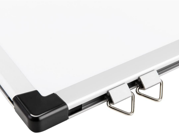 Magnetic Whiteboard with Pen Tray, Aluminium Trim and Dry-Wipe Writing Surface, 60 x 45cm (WxH), White - Image 5