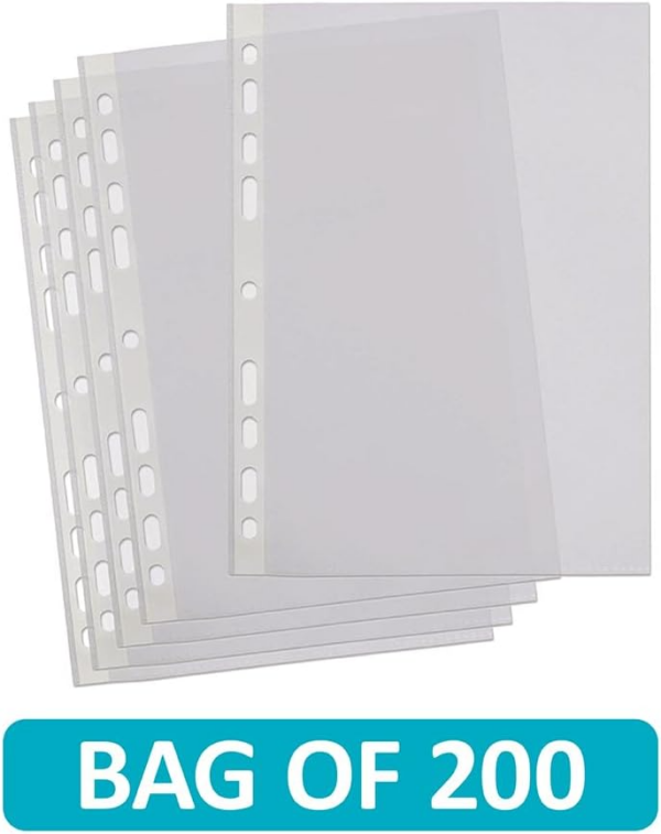 Punched Pockets A4, 200 Poly Pockets - Image 7