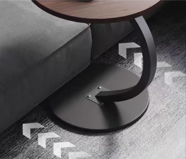 Side Table Wooden, End Table C-shaped Support, 40 * 60 CM, Side Table Living Room Office, Round Coffee Table - Image 5
