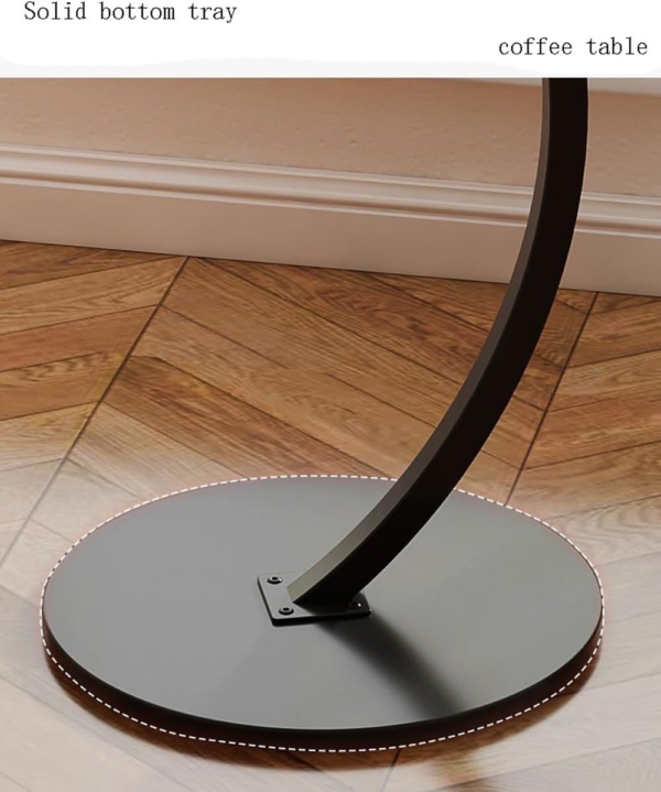 Side Table Wooden, End Table C-shaped Support, 40 * 60 CM, Side Table Living Room Office, Round Coffee Table - Image 3
