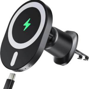 Mag-safe Car Charger Mount,15W Fast Charging,20xN55 Magnets,Car Phone Holder Wireless Charger Wireless Car Charger Magnetic Phone Holder for iPhone 16/15/14/13/12/Pro/Plus/Max Samsung Galaxy S Series