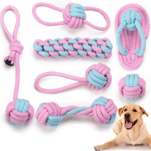 7Pcs Dog Rope Toys for Small Dogs, Puppy Rope Toys From 8 Weeks Small Dog, Puppy Chew Toys Natural Cotton Dog
