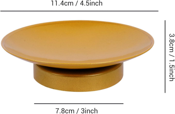 Plate Holders Set of 2 Gold Pillar Candle Holder Metal Candle Holder Modern Candle Holders for Pillar Candles Living Room Table Centerpiece Iron Candle Stand for Valentines Decorations - Image 5