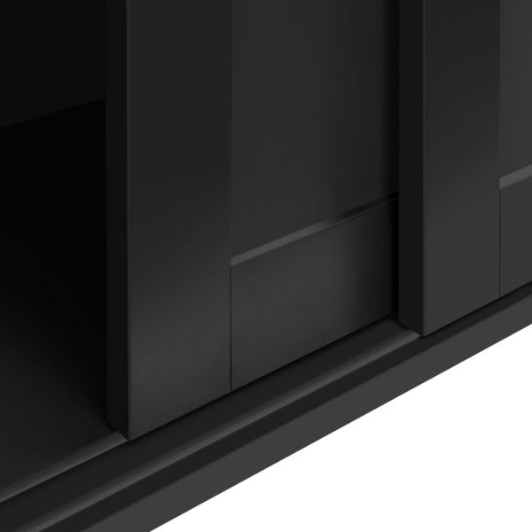 Sideboard Buffet Cabinet Black Stackable Kitchen Storage Cabinet with Sliding Door & Adjustable Shelf - Image 4