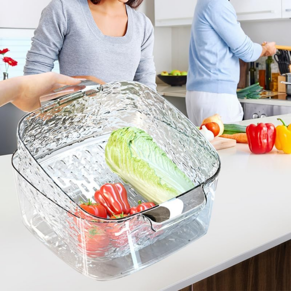 Bowl Set | 2-in-1 Colanders Strainers Kitchen Set with Lid - Fruit Vegetable Washing Food Strainers