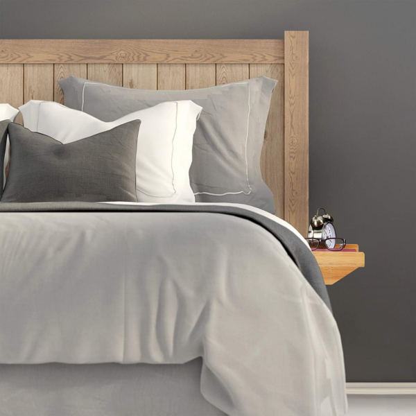 Bamboo Clip - On Bedside Shelf | Ergonomic Space Saver Side Table | Unique Wooden Bed Frame Clamp - Image 6