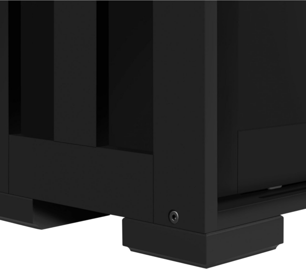 Sideboard Buffet Cabinet Black Stackable Kitchen Storage Cabinet with Sliding Door & Adjustable Shelf - Image 3