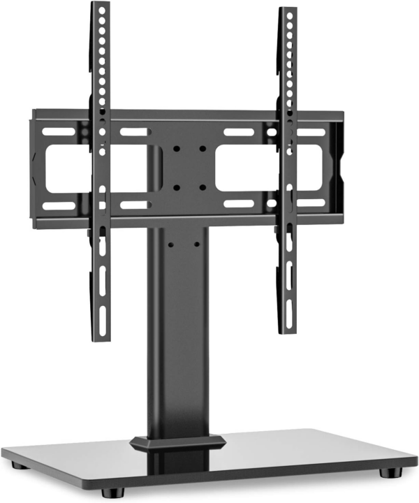 Universal Table Top TV Stand - Swivel TV Stand Base for 26-55 inch LCD/LED/OLED/Plasma TVs with Bracket Height Adjustable Max.