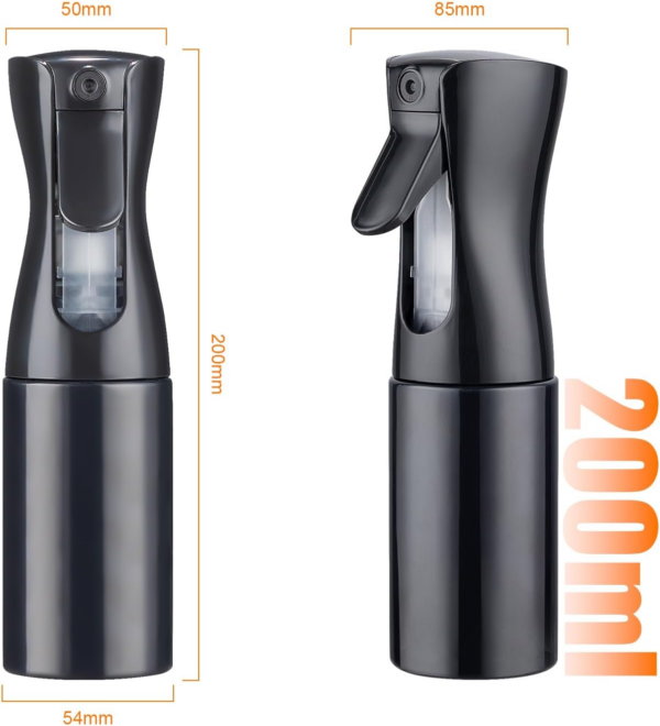 200ml Small Water Spray Bottles, Continuous Mist Empty Hair Spray Bottles for Cleaning, Curly Hair - Image 5