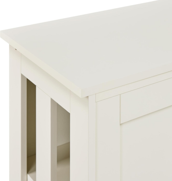 Sideboard Buffet Cabinet Stackable Kitchen Storage Cabinet with Sliding Door & Adjustable Shelf, Floor Cupboard for Living Room, kitchen, Hallway, 106.7 x 33 x 63 cm, Antique White - Image 4