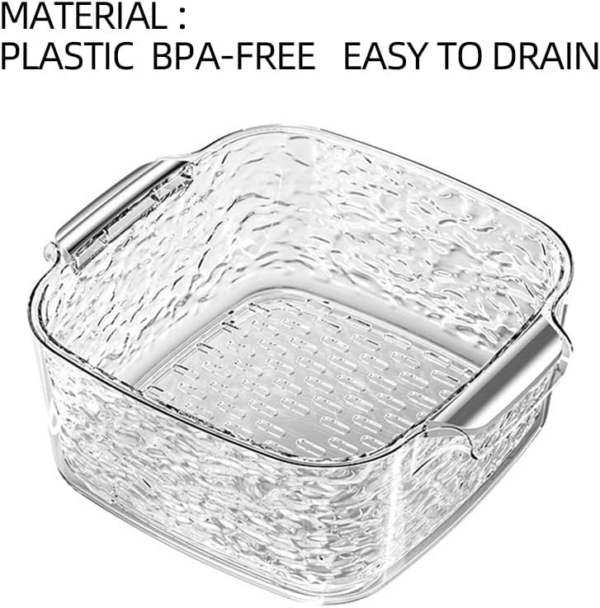 Bowl Set | 2-in-1 Colanders Strainers Kitchen Set with Lid - Fruit Vegetable Washing Food Strainers - Image 2