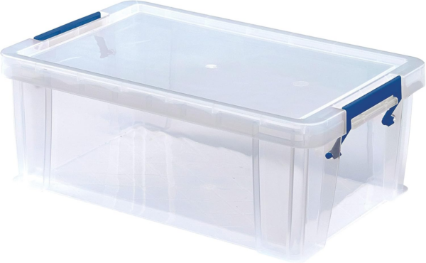 BOX 10L Plastic Storage Boxes with Lids. ProStore Super Strong Plastic Storage Boxes (14 x 34 x 21.5cm),