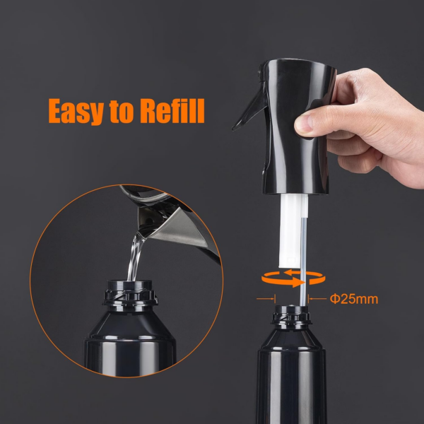200ml Small Water Spray Bottles, Continuous Mist Empty Hair Spray Bottles for Cleaning, Curly Hair - Image 2