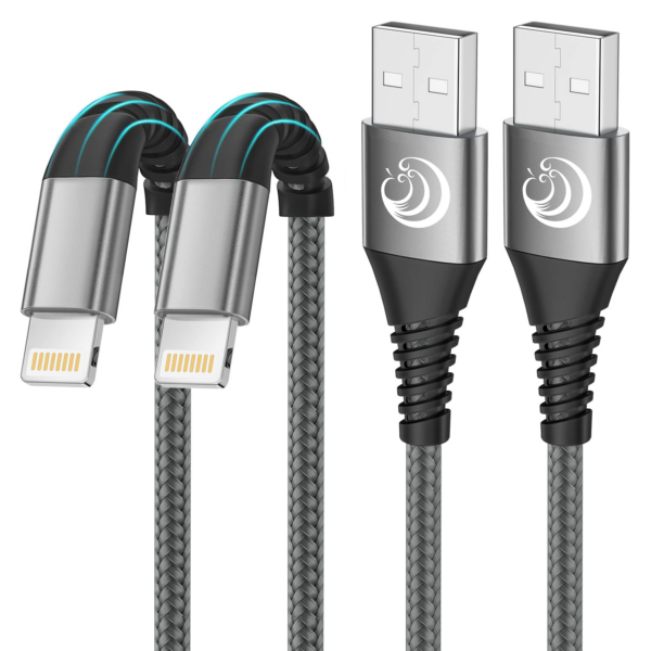 2Pack 2M iPhone Charger Cable, MFi Certified Lightning Cable Fast Charging Braided iPhone Charger Fast Charge USB Charging Lead for Phone 14 13 12 11 Pro Max XS XR X 8 7 6 Plus SE, iPad