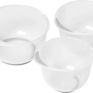 3 Mixing Bowls, Non-Slip Base, Soft Grip Handle, Microwave and Dishwasher Safe